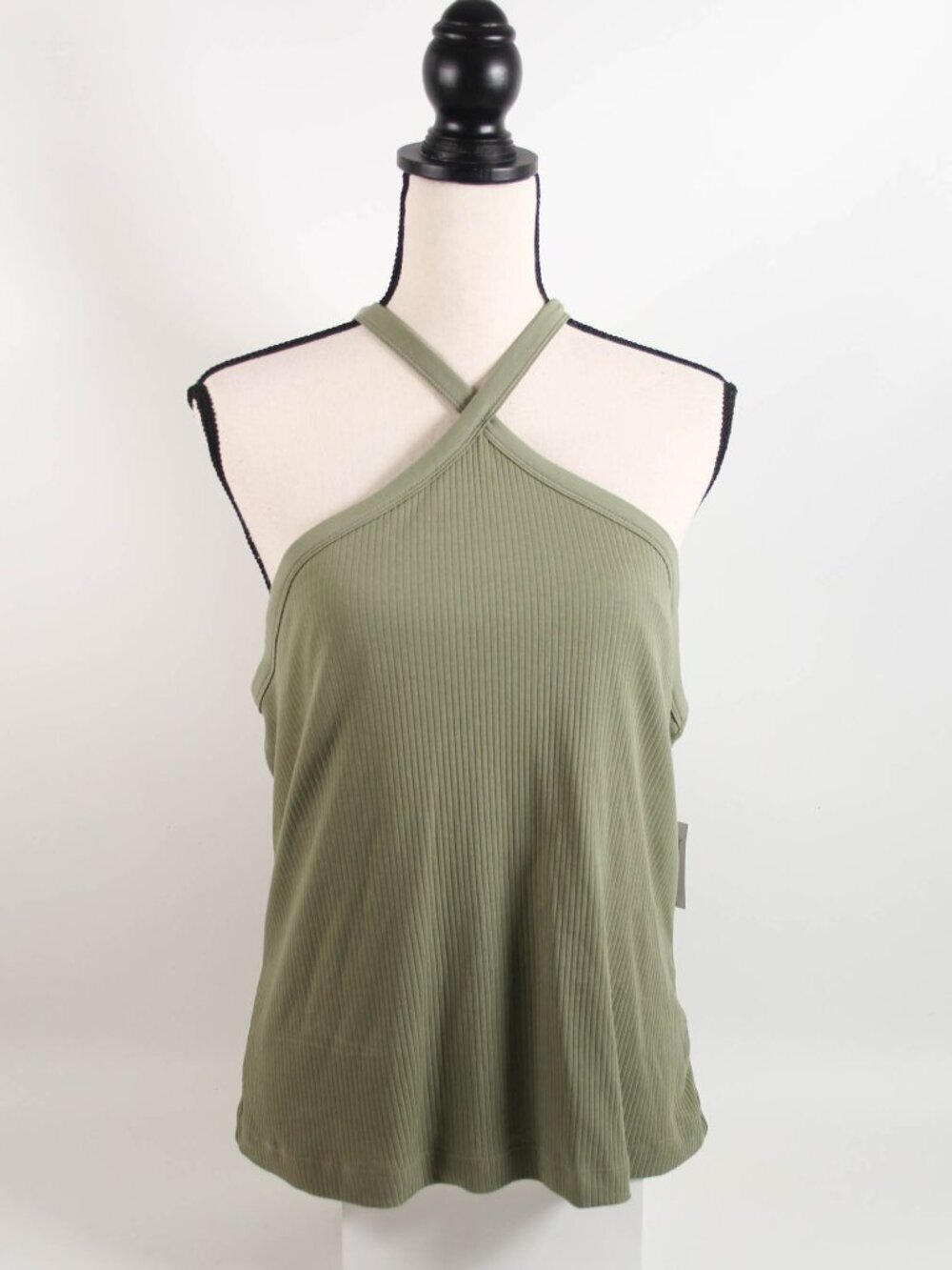 NWT Old Navy Olive Green Ribbed Halter Tank Top 2X